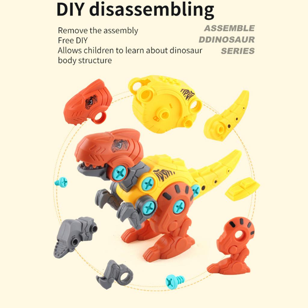 Kids Disassemble Dinosaur Set Flexible Improve Imagination Educational Dinosaur Blocks Toy