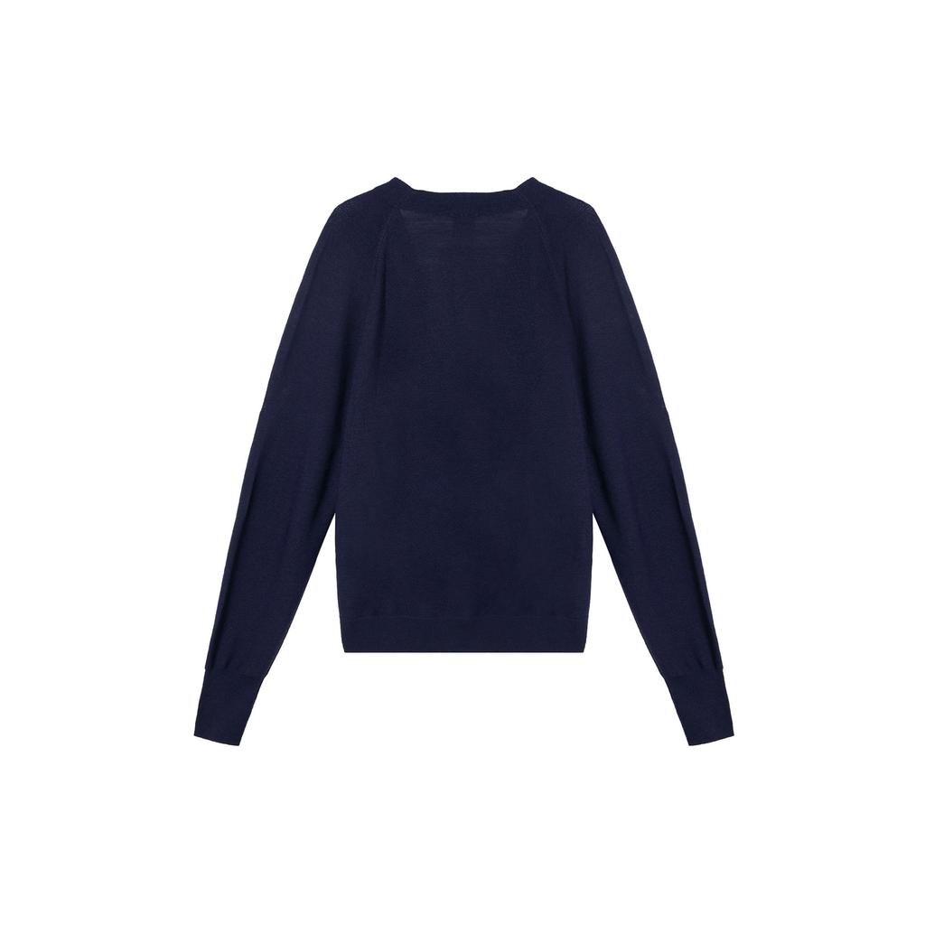 Nike Solid Color Loose Fit Single-Breasted Long Sleeve Knit Sweater Unisex Sweater Ink-Blue FQ0516-555