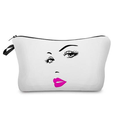 Dámská kosmetická taška s potiskem obličeje Organizér na toaletní potřeby Cestovní úložné pouzdro 6760