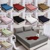 Waterproof Mattress Cover with Cotton Padding, Thickened and High Elasticity with Elastic Band Mattress Protector-White and Gray