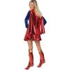 Women's Sexy Patent Leather Cape Superman Costume for Halloween Cosplay