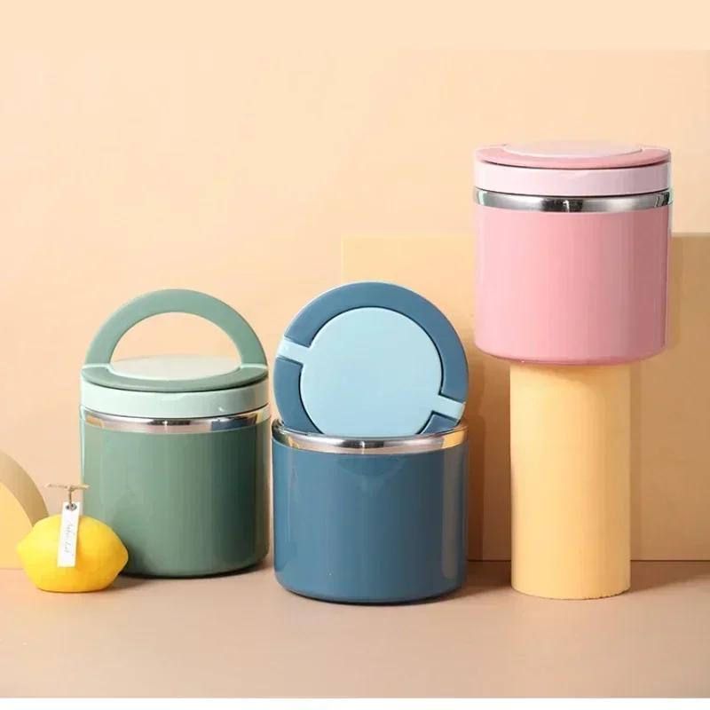 2025 Edelstahl Lunchbox 1000ml Vakuumisoliert Auslaufsicher Bento für Student Büro Suppe Reis Mehrzweck Aufbewahrung