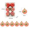 3/2/1Pcs Pumpkin Balls Christmas Tree Ornament Plastic DIY Crafts Painted Christmas Gifts Boxes Pendant Hanging Ornament