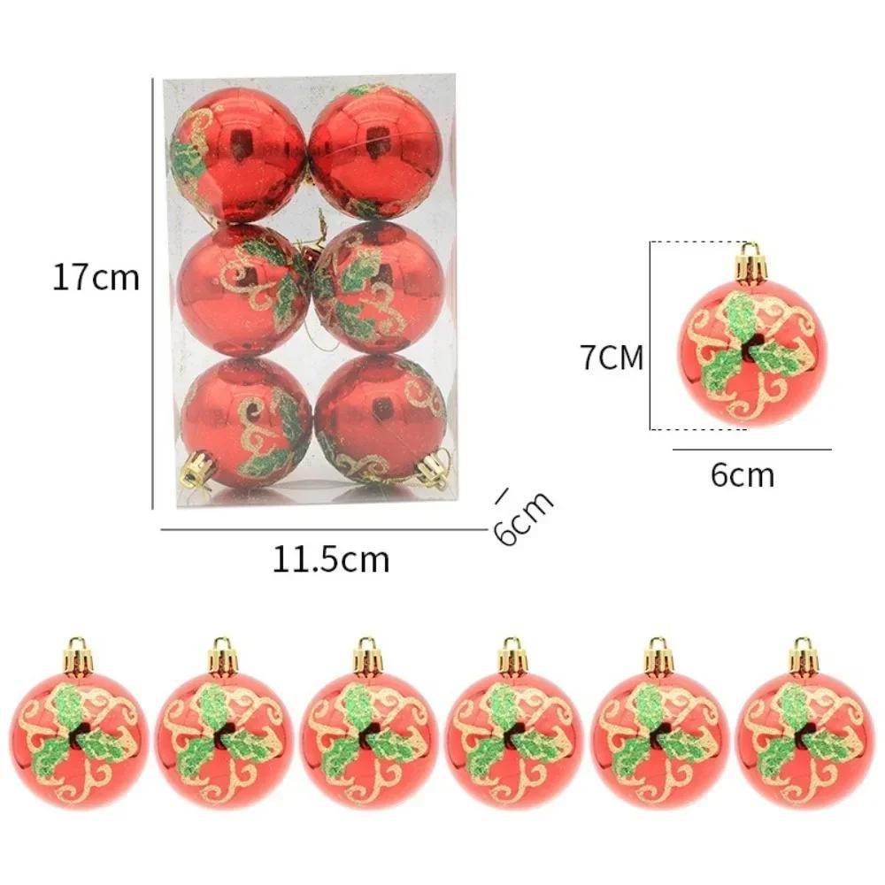 3/2/1Pcs Pumpkin Balls Christmas Tree Ornament Plastic DIY Crafts Painted Christmas Gifts Boxes Pendant Hanging Ornament