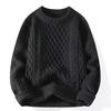 Herren Lockere Dicke Zopfmuster Pullover Pullover Lässig Winter Warm Oberbekleidung