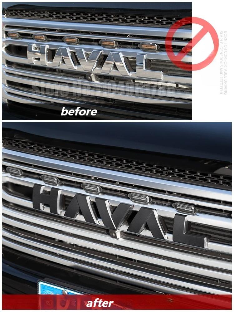 for Great Wall GWM Haval H9 MKII 2024 2025 Car Words Logo ABS Chrome Black Tailgate Emblem Bonnet Badge Rear Trunk Badge