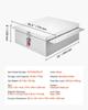 Truck Bed Tool Box, Heavy Duty Aluminum Tool Box with Diamond Plate, Storage Toolbox Chest Organizer Supports up to 100 kg, Ideal for Pickup, Truck