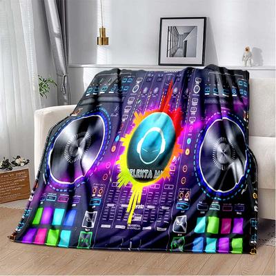 Dj Music Record Screen Console Theme Blanket Home Extra Large Warm Soft Sofa Bed Blanket Bed Cover Travel Picnic Sleep Blanket