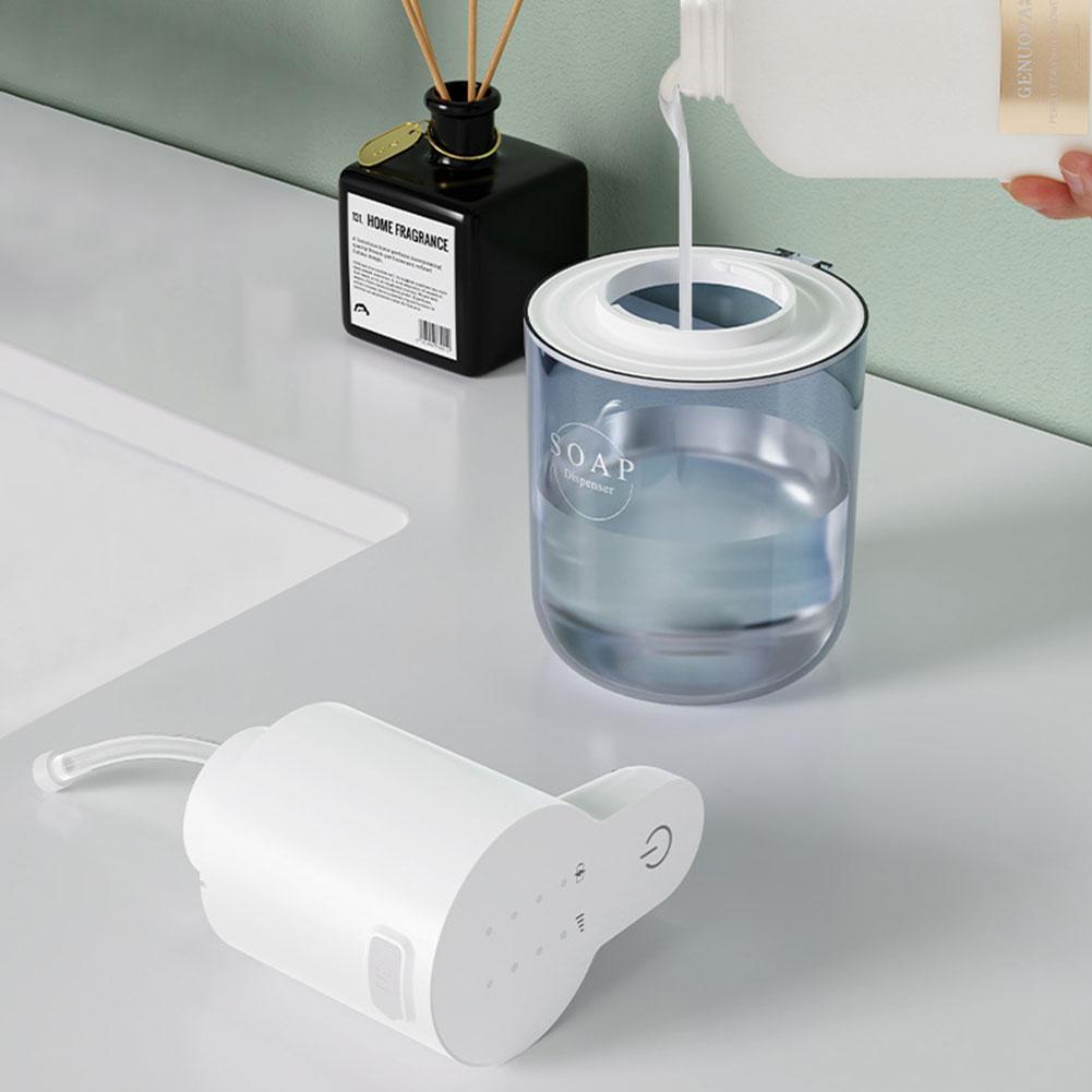 400ml Automatic Foam/Gel Soap Dispenser Rechargeable Infrared Sensor Electric Sanitizer Dispenser 4 Gears Foaming Soap Dispenser