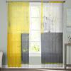 Stil pictură în ulei abstract geometric galben tul fereastră perdea draperii transparente perdele pentru sufragerie decor interioară panou