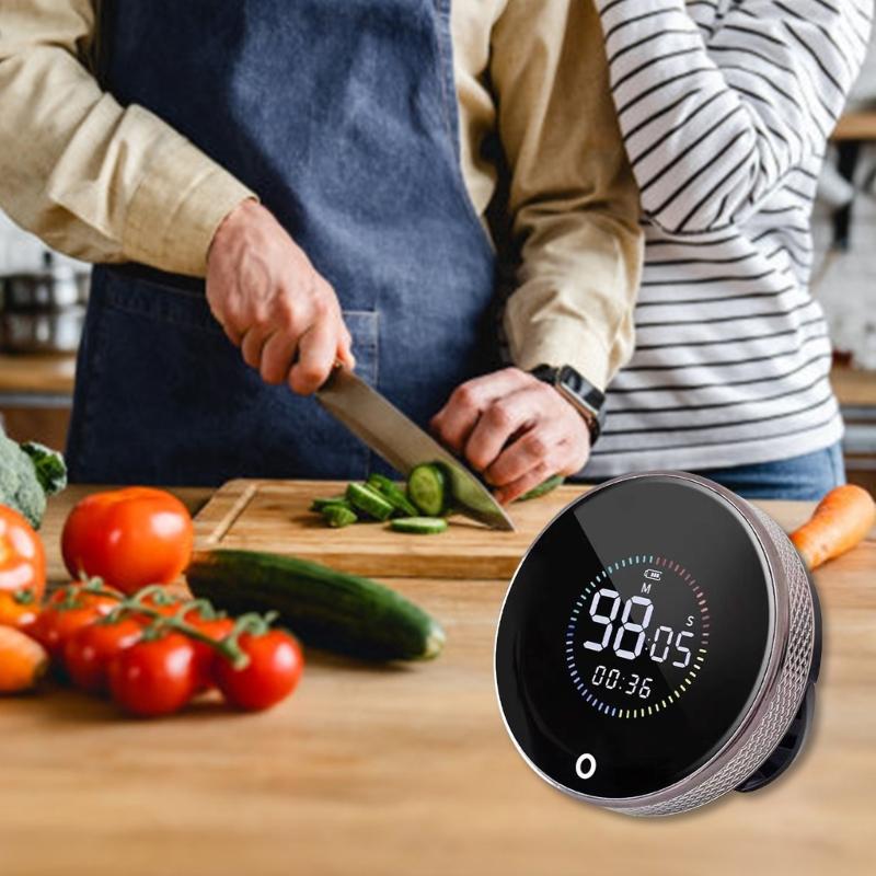 User Friendly Magnetic Timers Rechargeable Kitchen Clock Adjustable Volumes Alarm for Cooking Study & Exercise Event 