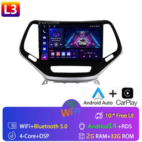 Car Auto For Jeep Cherokee 5 KL 2014 - 2018 Android Radio Carplay 4G GPS Navigation Multimedia Stereo Player QLED BT No 2din DVD