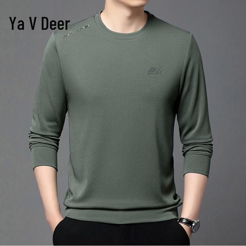 Yalu Men s Solid Color Crewneck Sweatshirt 3XL