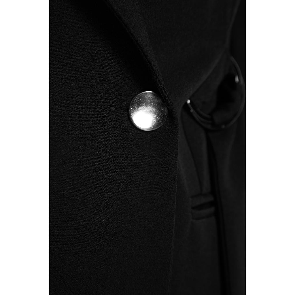 Jachetă țesătă cu detalii accesorii negre Tctaw24ck00024