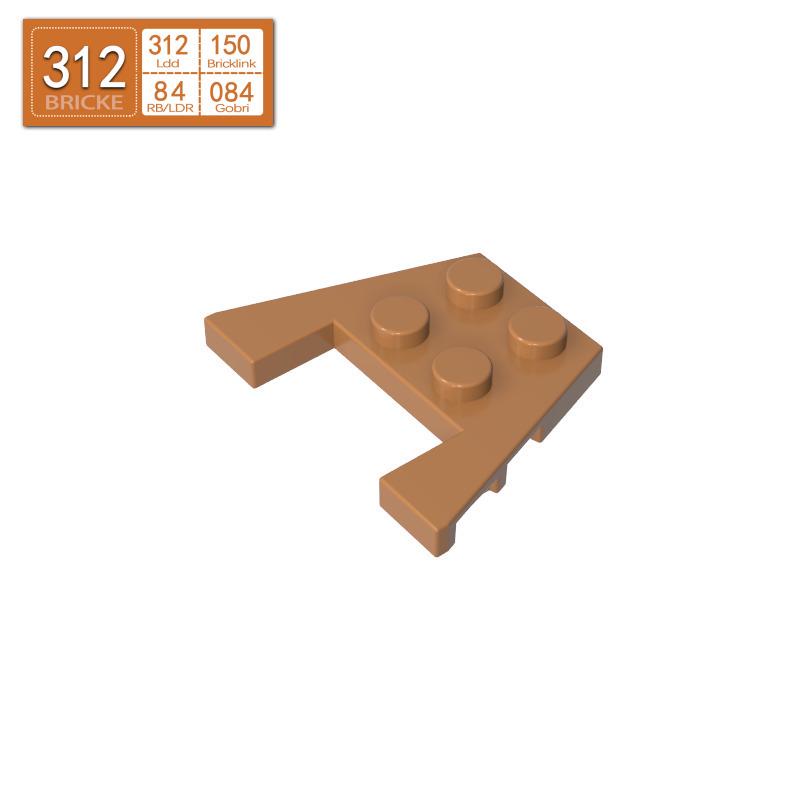 BRICKE 3x4 Wedge Plate, Compatible with Lego Technic (90194, 28842, 4859, 48183).