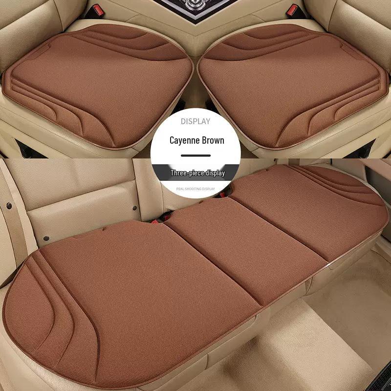 Universal 3-Piece Non-Slip Car Seat Cushion Set - Premium Breathable Latex & Seaweed Fiber