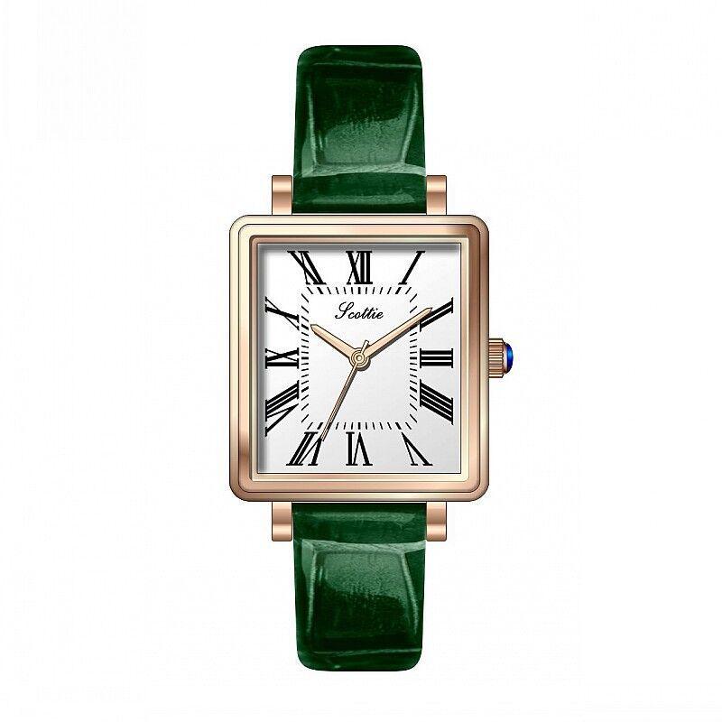 Square Watch Female Roman Retro Light Luxury Fashion Ultra-Thin Simple Belt Exquisite Women'S Watch