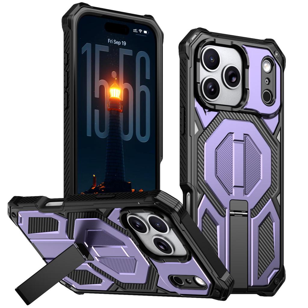 Military-Grade Drop-Proof Phone Case with Stand for Apple 17 Pro Max and 16 Pro Max