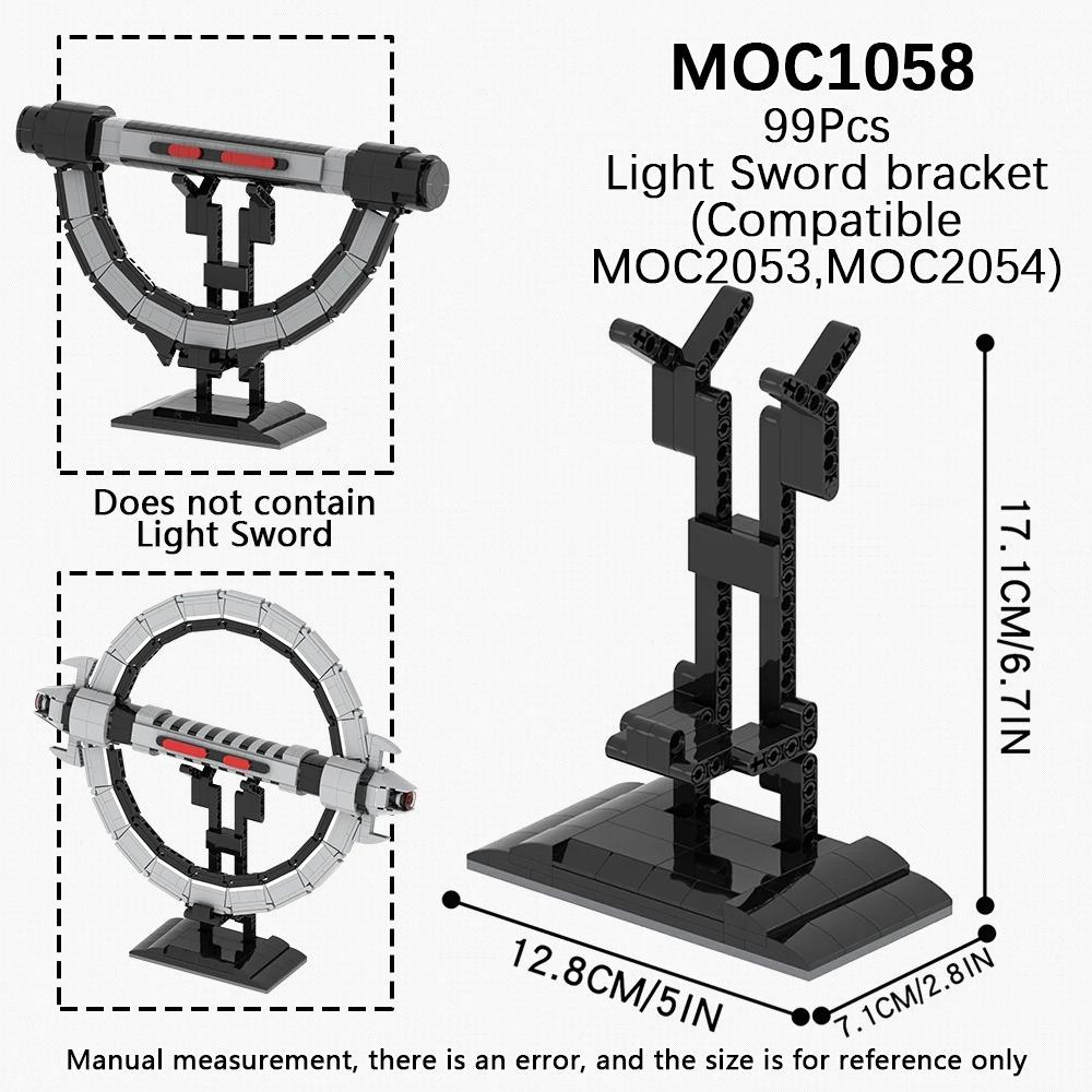 MOOXI Lightsaber MOC Bricks Set Dueling Blaster Laser Movie Space Wars Light Sword Hilt DIY Building Block Weapon Kids Toys Gift