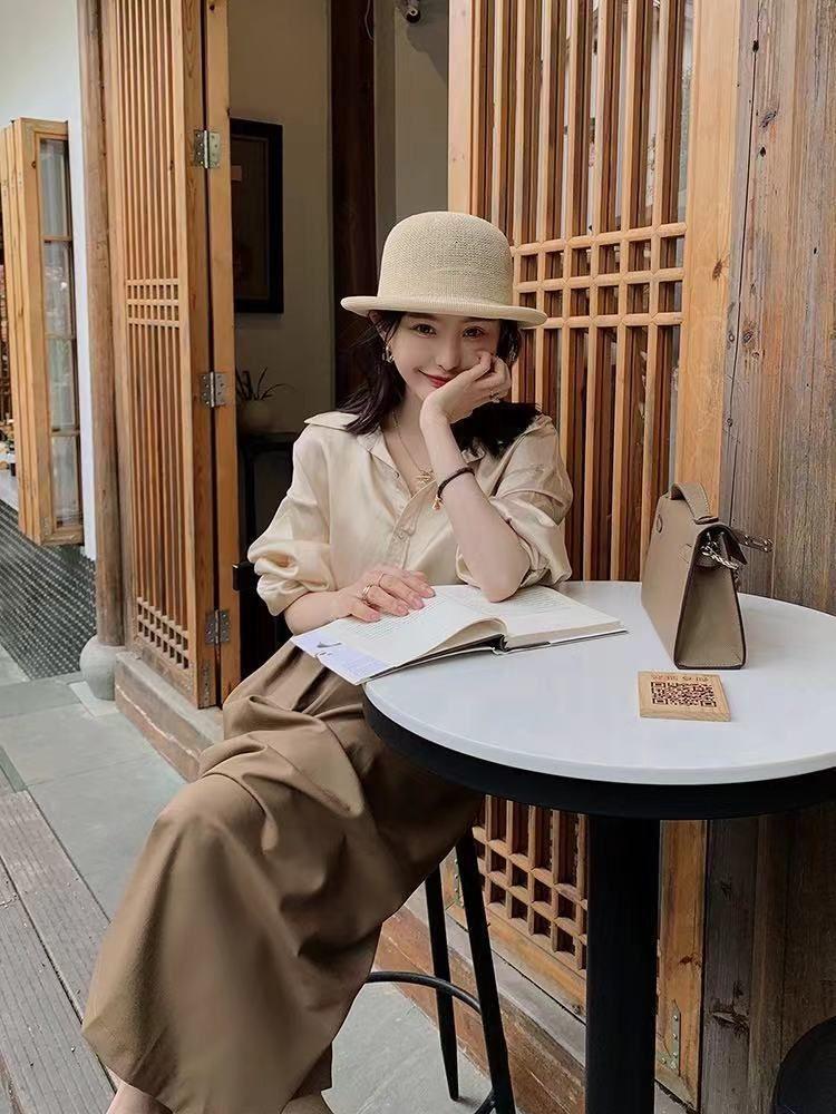 2026 Spring Women's Commuter Two-Piece Shirt and Skirt Set for Early Autumn