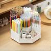 Large Capacity Detachable High Aesthetic Rotating Pen Holder, Plastic Desktop Office Storage Box