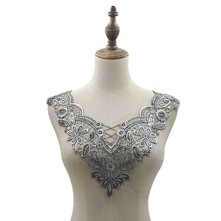 Cucito Fai da Te Materiali Fatti a Mano Decorazione Scollatura Ricamo di Pizzo Collo Accessori per Abbigliamento