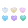Colorful Glitter Resin Heart Earrings & Keychain Charms DIY Jewelry Accessories