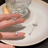 Beautiful Bow Tassel Water Drop Earrings Long Niche Design High-end Stud Earrings Wind French Earrings Women