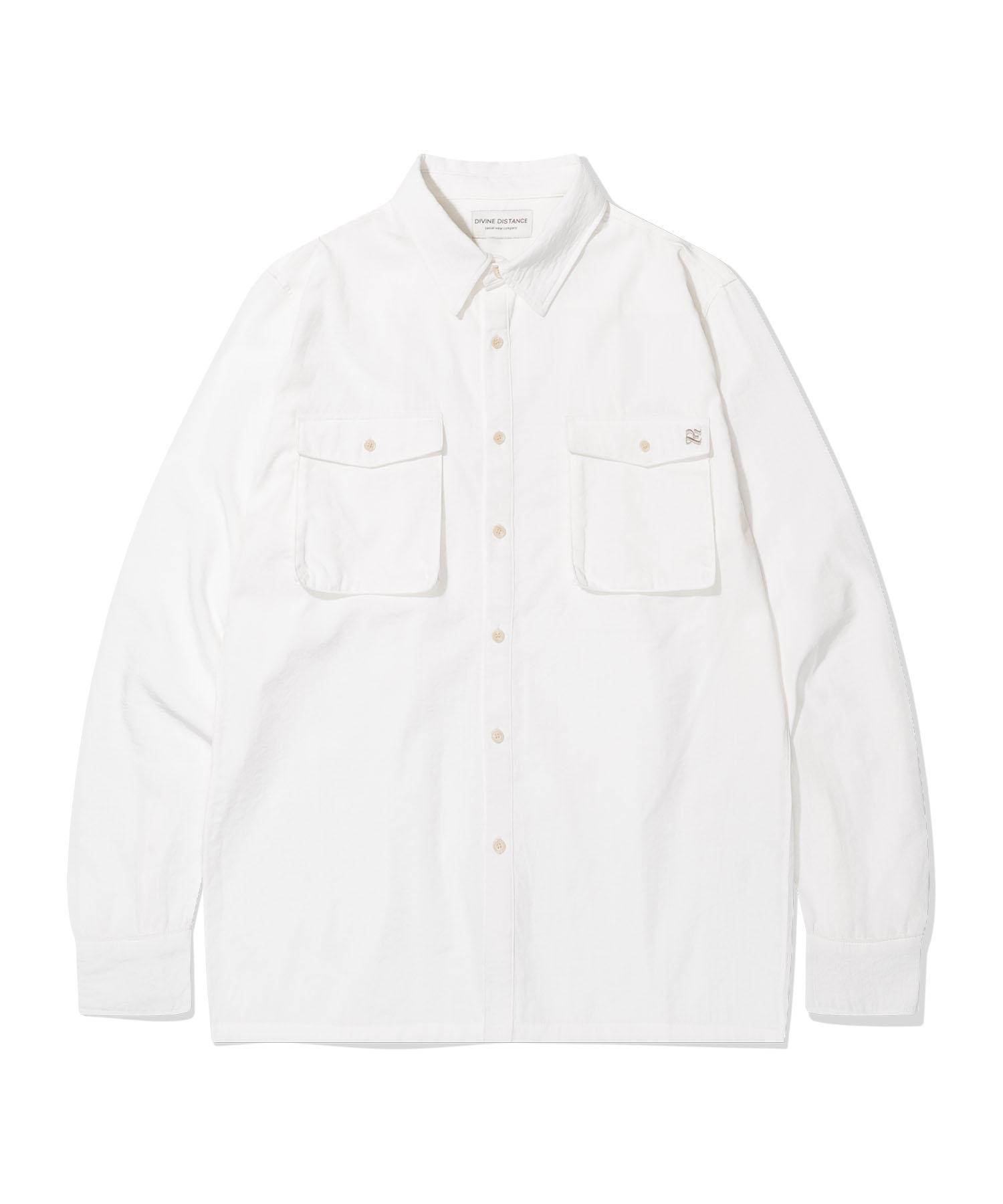 Divine Distance Double Pocket Detail Shirt [White] Xl