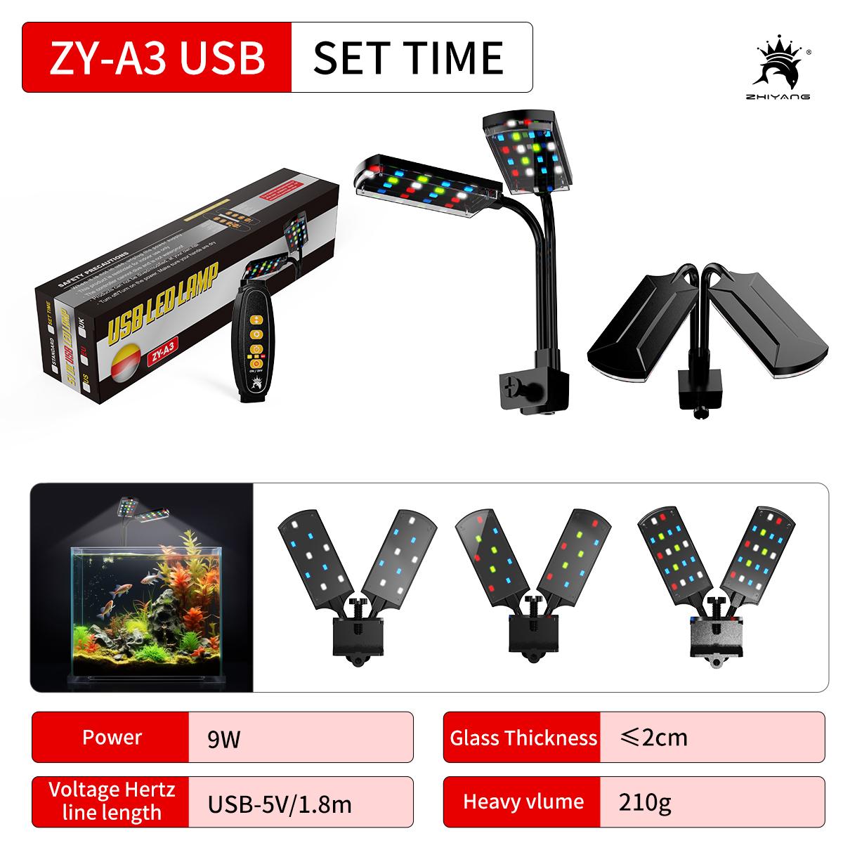 

110 В-240 В двухголовый светильник для аквариума, светильник для травяного аквариума, энергосберегающий водонепроницаемый светильник, мини-светильник с клипсой, светодиодный светильник для аквариума, спектр светодиодов EU Plug