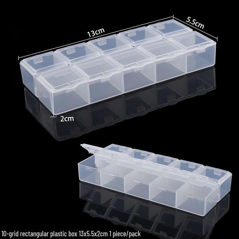 Transparent DIY Jewelry Storage Box - Detachable and Stackable Organizers for Tools and Earrings