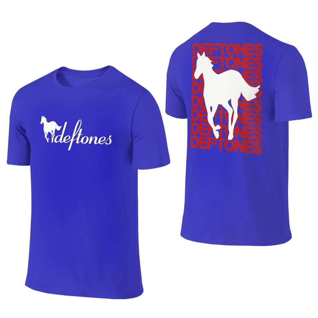 Ohms White Pony Deftones Rock Band T-Shirt Men Awesome Cotton T Shirts Summer Breathable Harajuku Tee Shirt Logo Oversized Tops