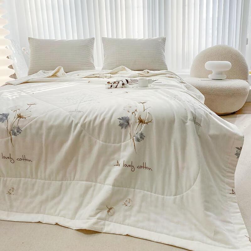Manyaju Xinjiang Cotton Printed Summer Quilt - Cotton Blossom Love