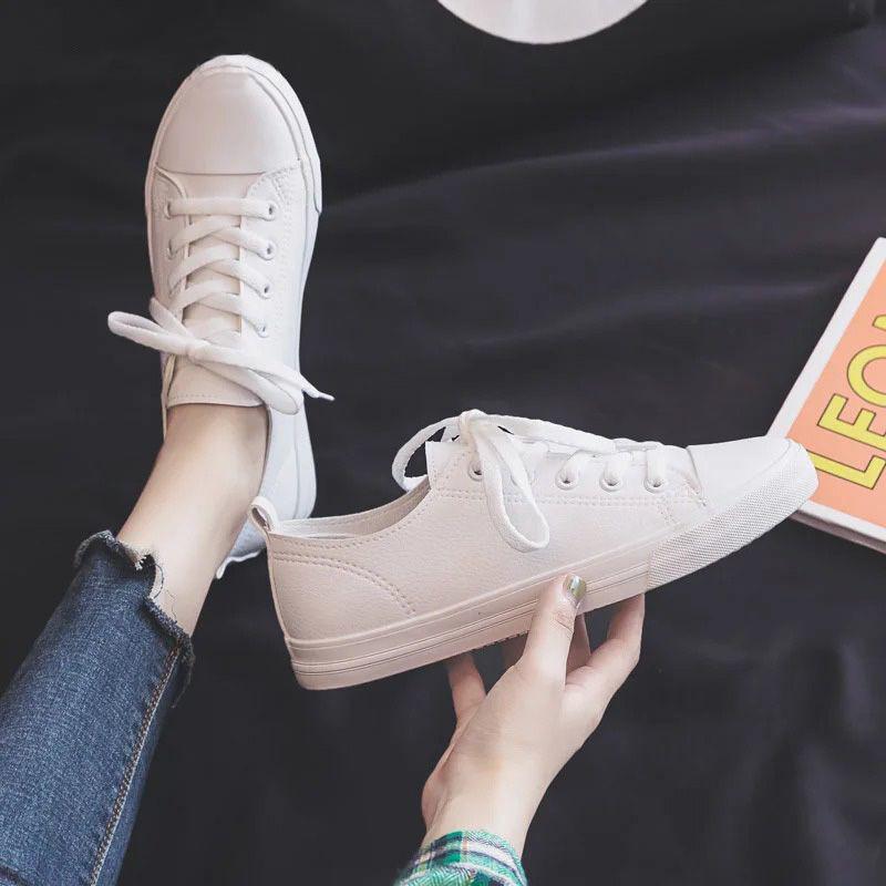 2025 Spring New Flat White Shoes Women's Shoes Spring and Autumn Sneakers Casual Board Shoes Canvas Shoes
