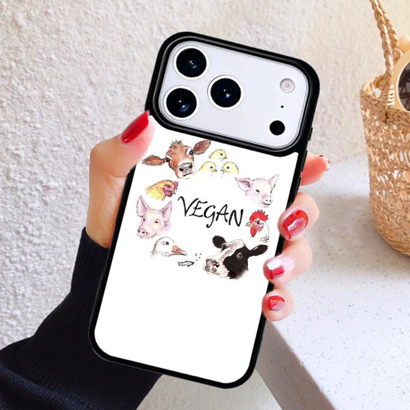 VEGAN QUOTES LOVE VEGGIE Phone Case For iPhone 17 Air 16 15 14 13 12 11 Pro Max Plus