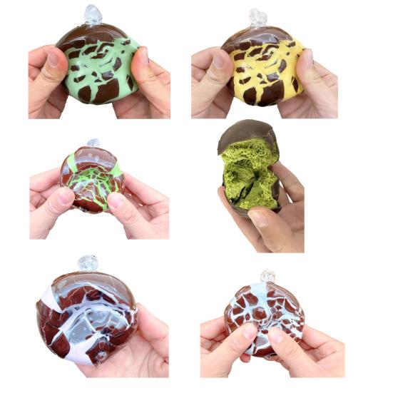 Crisp Chocolate Ball Squeeze Toy Handmade Stress Relief Shapeable Simulated Chocolate Ball Sensory Toy Slow Rising Fidget Stress Ball Party
