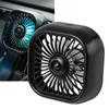 Auto Lüftungshalterung Ventilator Buntes Licht 3 Windgeschwindigkeiten Geräuscharm USB Kühlventilator für Fahrzeuge Schwarz