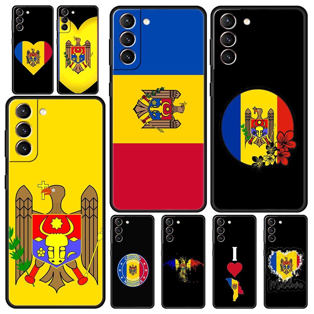 Moldawien Flagge Handyhülle Für Samsung Galaxy S25 Edge S24 S23 S22 S21 Ultra S20 FE 5G S10 S10E S9 Plus Weiche TPU Hülle