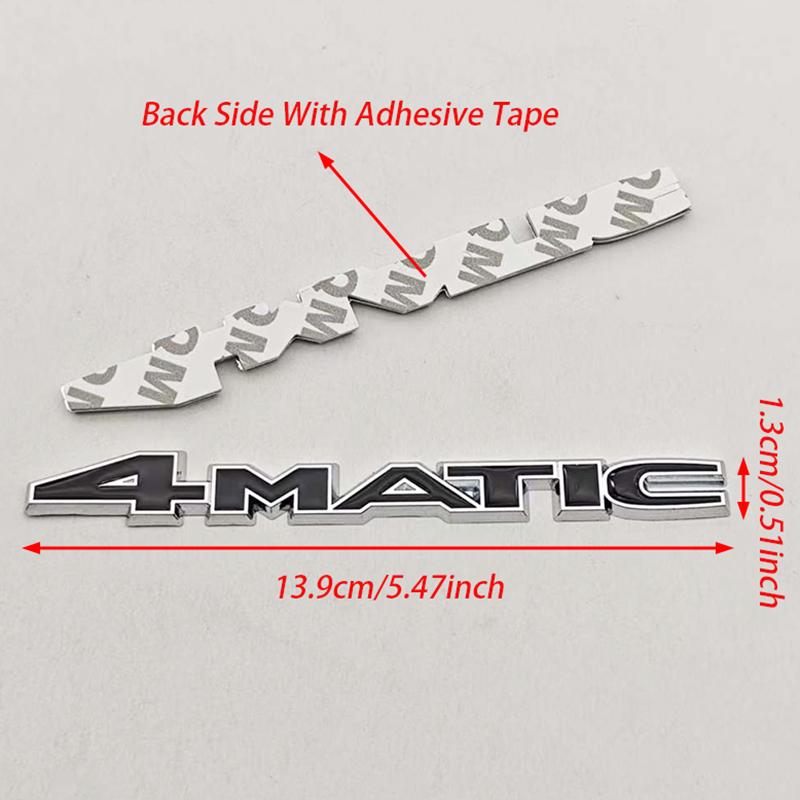 3D Metal Car Styling Logo 4MATIC 4 MATIC Badge Sticker Rear Trunk Emblem For Mercedes Benz A B C E G S GLA  GLC GLE Class AMG
