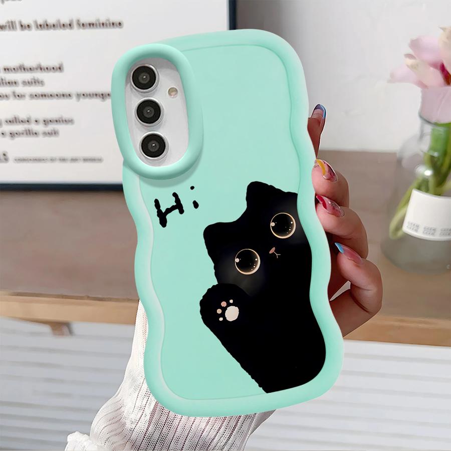 Süße Versteck-Katzen-Print Hülle für Samsung Galaxy A21s A12 A52 A11 A14 A13 A16 A15 Weiche Handyhülle A03 A04 A06 A22 A33 A05 A23 A53