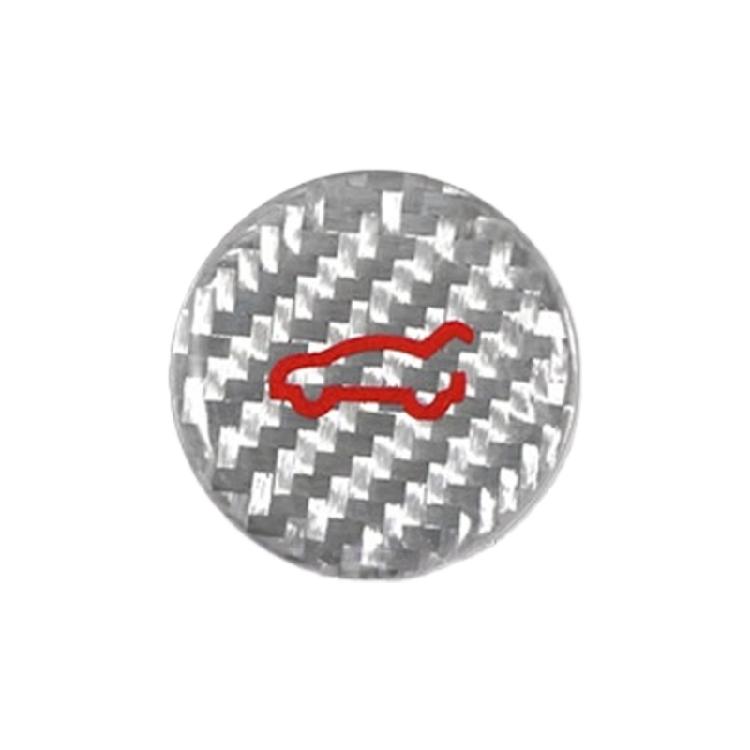 

Automotive Trunk Button Cover Reminder Sticker Carbon Fiber Auto Accessory Performances Black Red Silver 3 Color