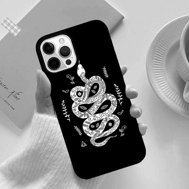 Autumu Snake Illustration Art Phone Case Cover for iPhone 17 Air 16 16e 15 12 11 13 14 Pro Max Apple Plus Coque