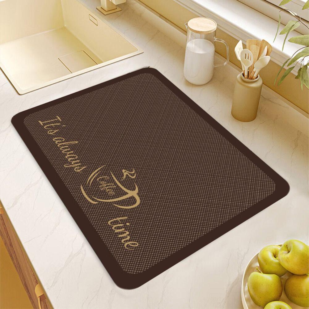 Absorbent Coffee Machine Mat Non-slip Tableware Pad Placemat Kitchen Drain Pad Kitchen