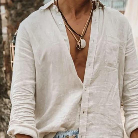Camicia da Uomo Extra Morbida Tinta Unita Colletto alla Coreana Monopetto Traspirante Elegante Cotone Assorbimento del Sudore Revers T-shirt da Uomo Top Basic per Uomo