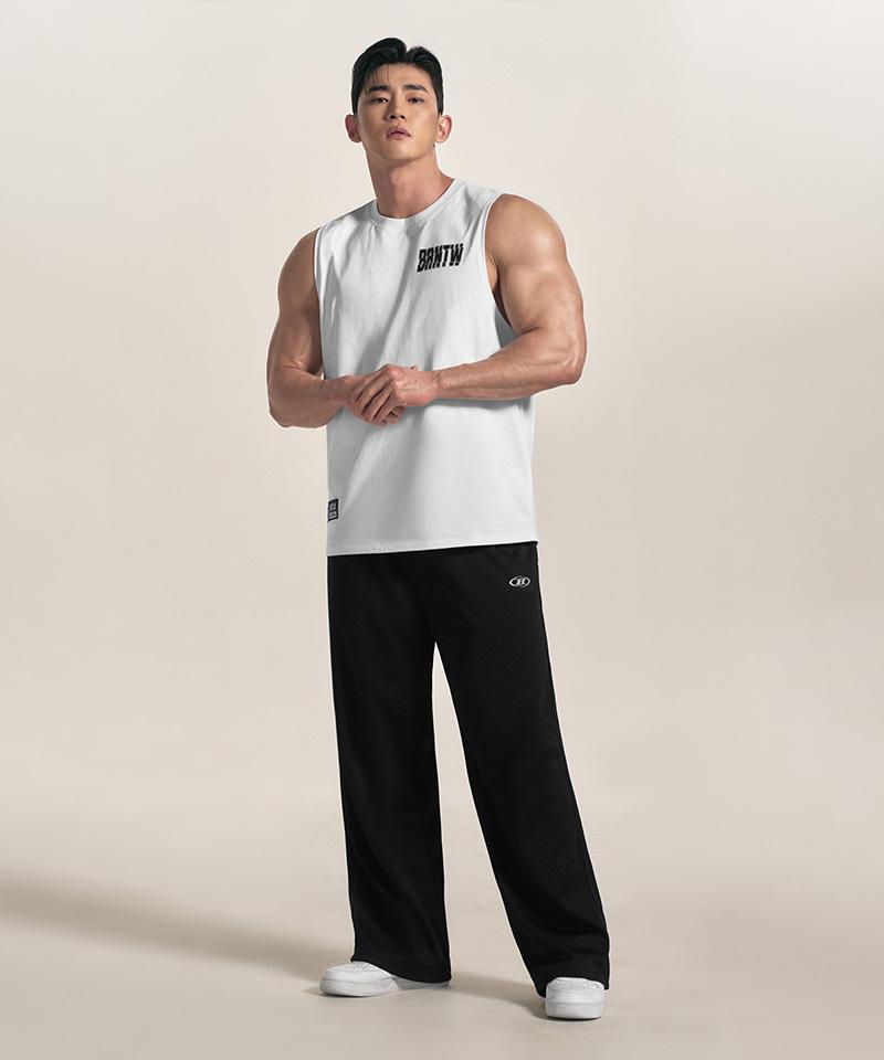 BORN TO WIN Symbol B Mesh Track Pants [Black]