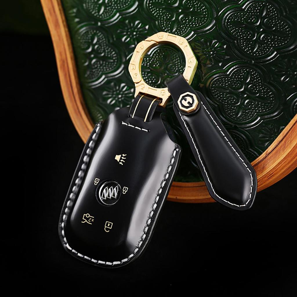 Suitable for Buick Jun Vietnam Cora Gl6gl8 Handmade Cowhide High-End Car Key Cover Keychain