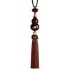 Red Sandalwood Gourd Car Pendant for Safe Travels - Unisex Rearview Mirror Charm