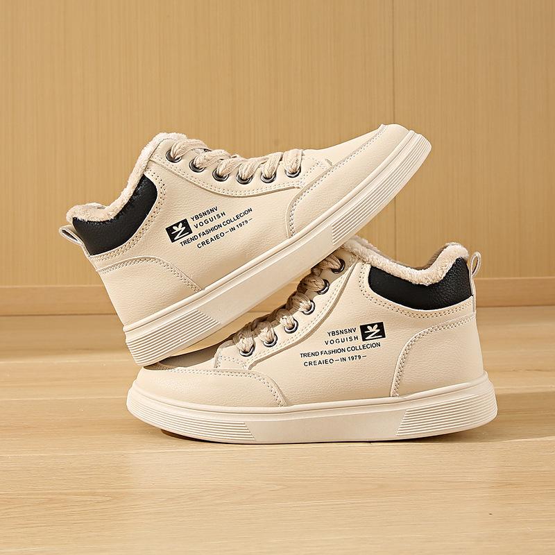 

ins Korean version of velvet high-top shoes for women s 2025 winter new warm female student sports shoes heightening casual shoes Q78 35