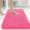 HAPIHAPPY New Chenille Bathroom Rug Mat Extra Soft Thick Absorbent Shaggy Bath Mats Non-Slip Machine Wash Dry Plush Bath Rugs
