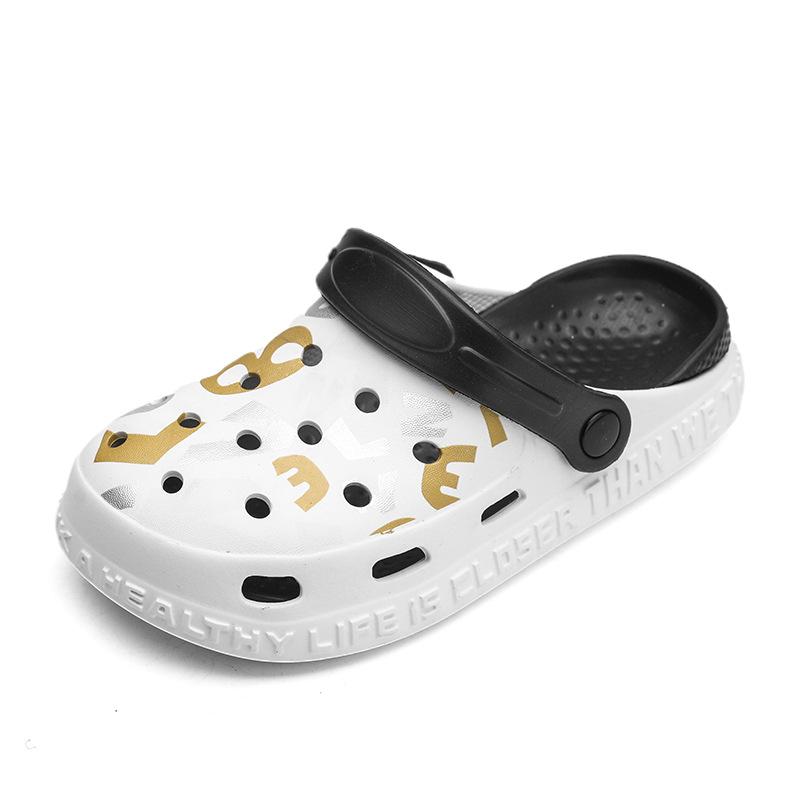 New printed hole shoes children's garden shoes EVA boys and girls indoor slippers outer wear baby sandals men